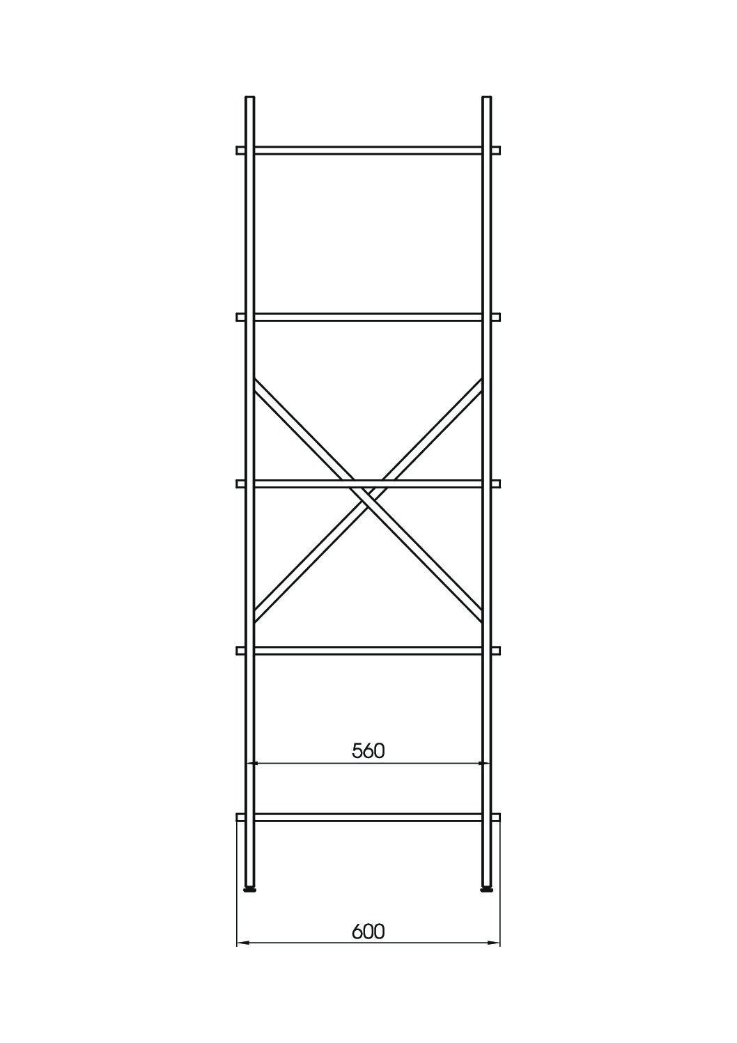 Стеллаж Veneda Balance 600х1800_фронт