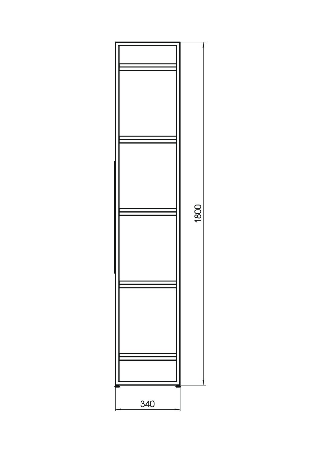Стеллаж Veneda Balance 600х1800_торец